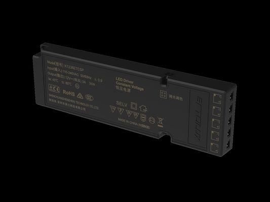 ETSC 36W-12V Ultra-Thin Constant Voltage LED Driver untuk Timing & CCT tuning